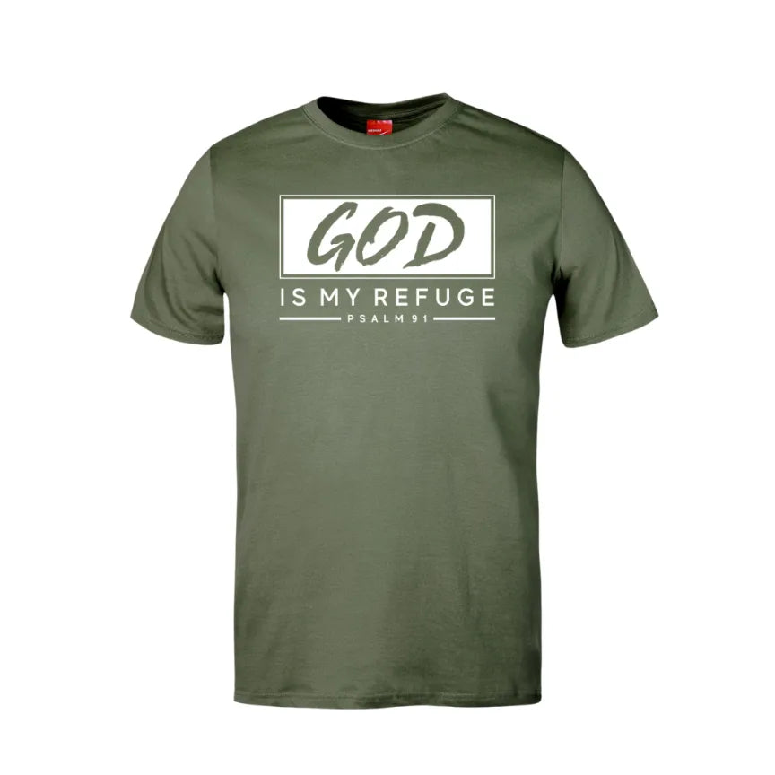 God Is My Refuge Cotton T-Shirt