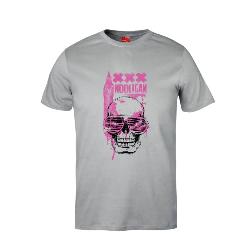 Hooligan Skull Cotton T-Shirt