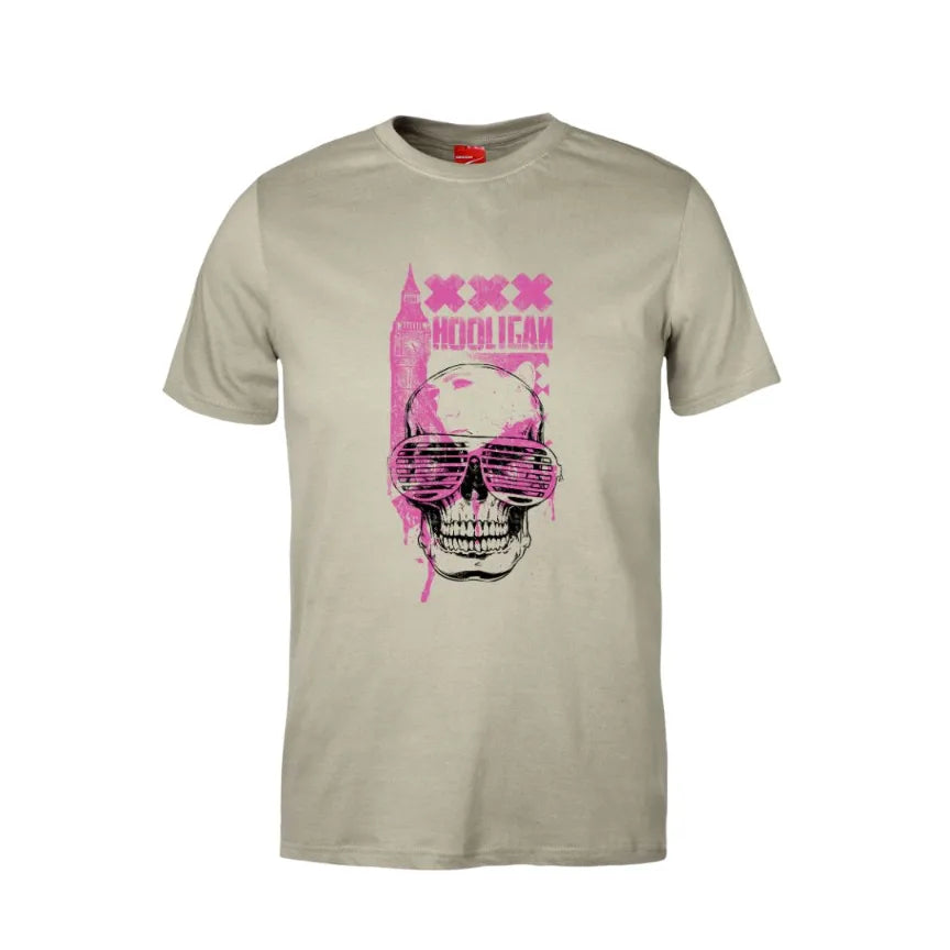 Hooligan Skull Cotton T-Shirt
