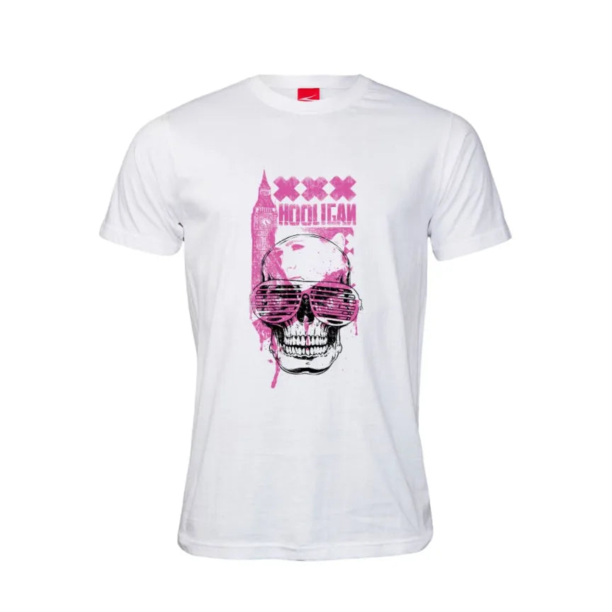 Hooligan Skull Cotton T-Shirt