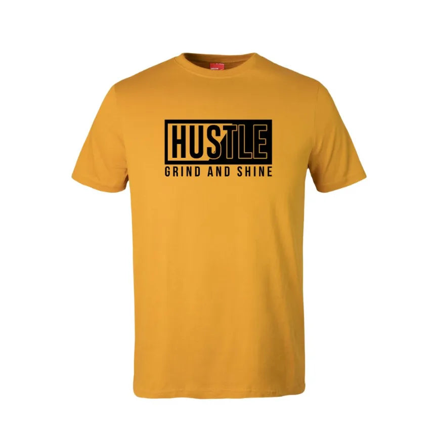 Hustle Grind and Shine Cotton T-Shirt