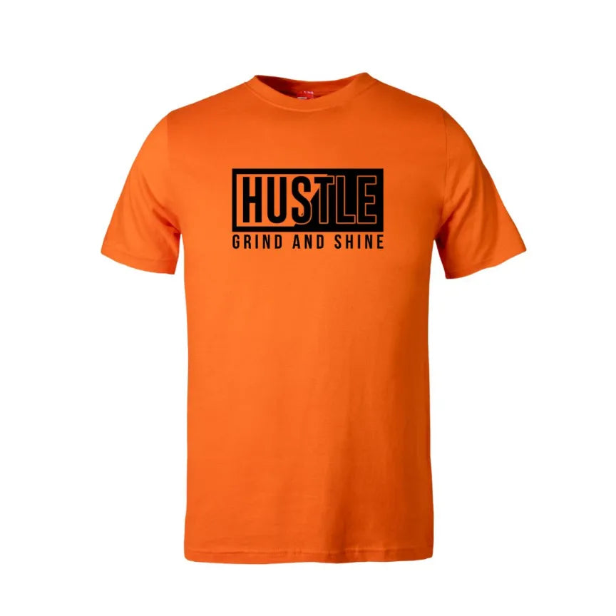 Hustle Grind and Shine Cotton T-Shirt