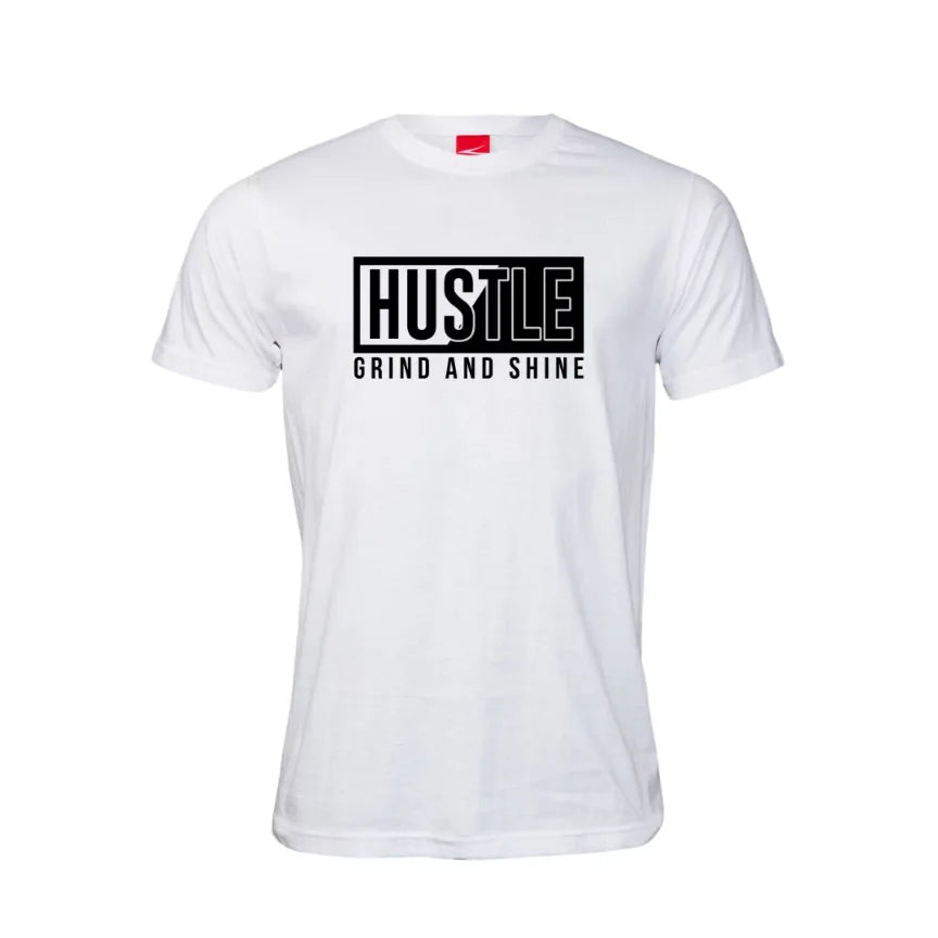 Hustle Grind and Shine Cotton T-Shirt