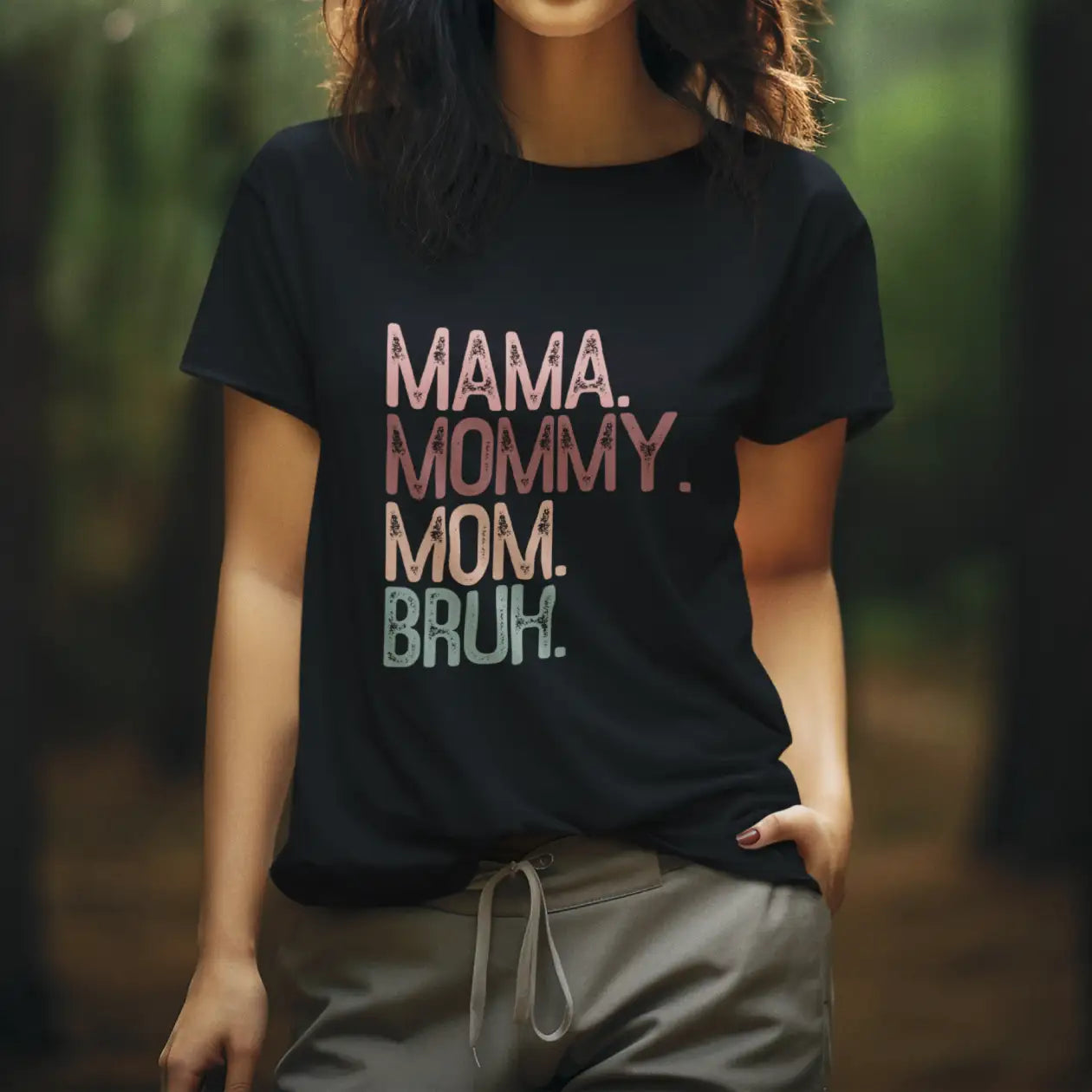 Mama Mommy Mom Bruh Cotton T-Shirt