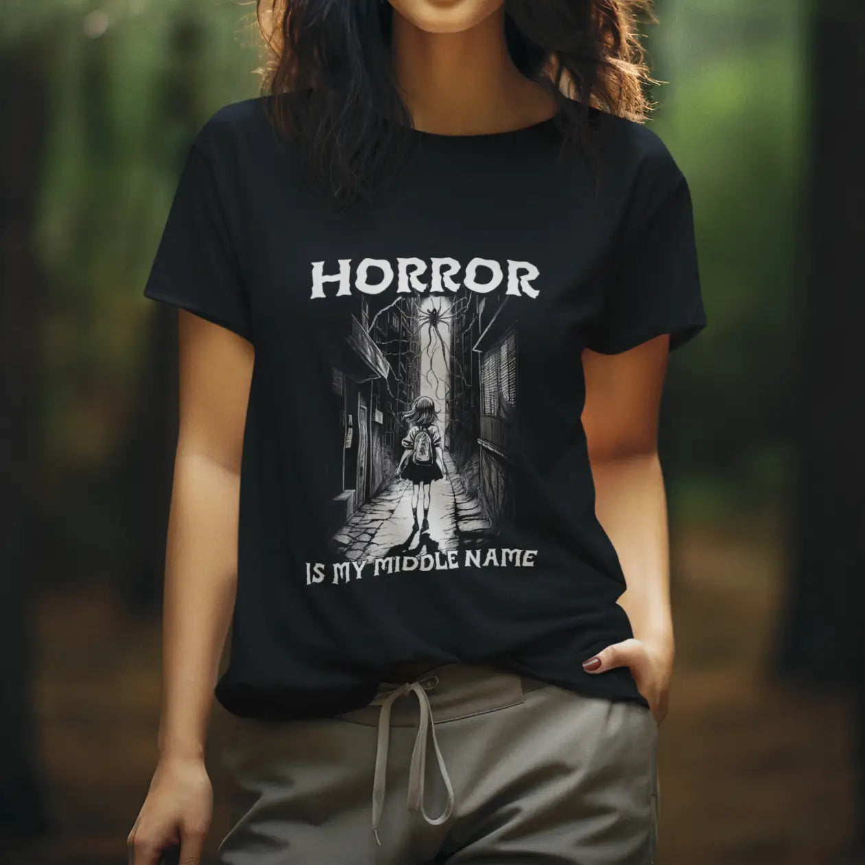 Horror Is My Middle Name Cotton T-Shirt