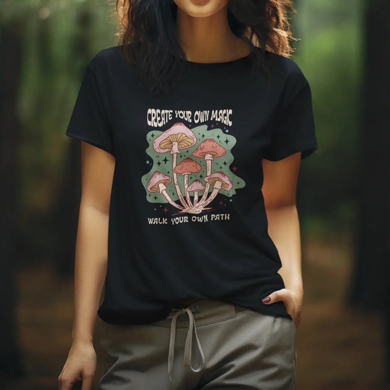 Create Your Own Magic Walk Your Own Path Cotton T-Shirt