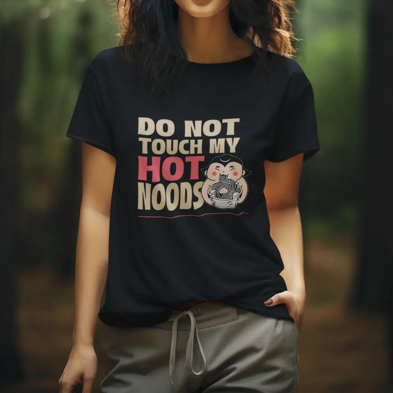 Do Not Touch My Hot Noods Cotton T-Shirt