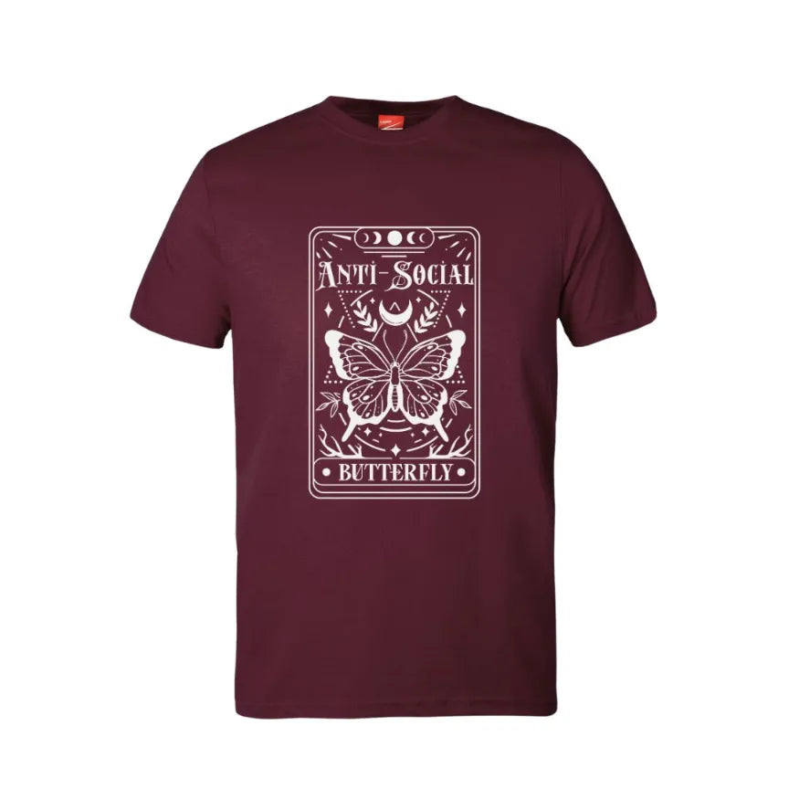 Tarot The AntiSocial Butterfly Plain Cotton T-Shirt