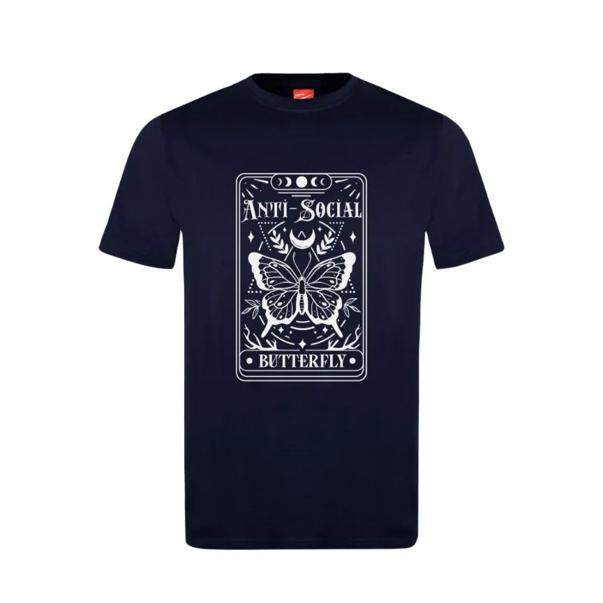 Tarot The AntiSocial Butterfly Plain Cotton T-Shirt