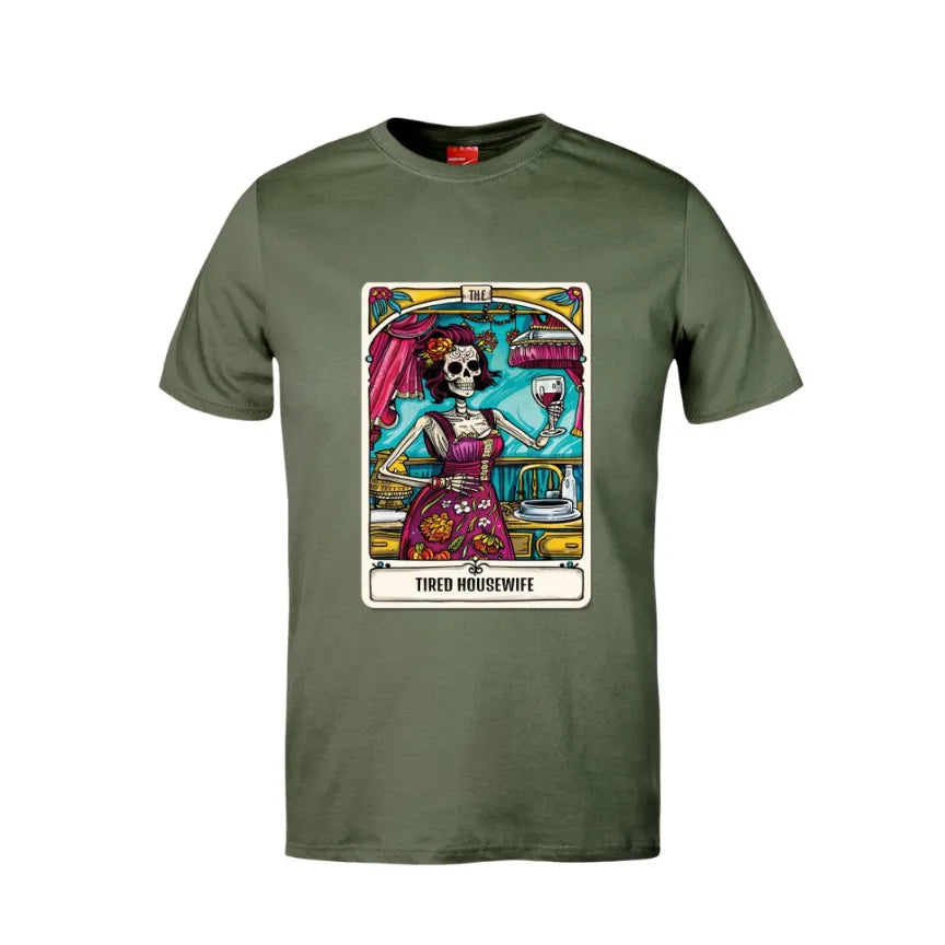 Tarot The Tired Housewife Cotton T-Shirt