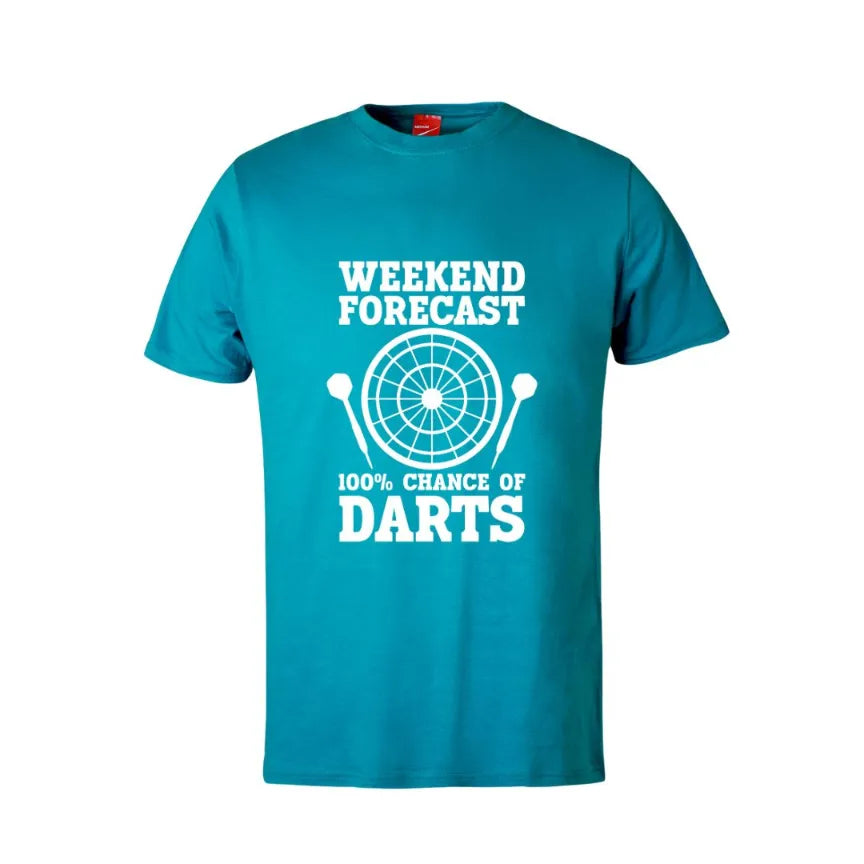 Weekend Forecast 100% Chance Of Darts Cotton T-Shirt