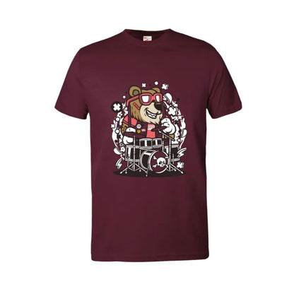Bear Drummer Kids Cotton T-Shirt