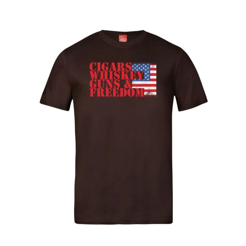 Cigars Whiskey Guns & Freedom Cotton T-Shirt
