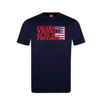 Cigars Whiskey Guns & Freedom Cotton T-Shirt