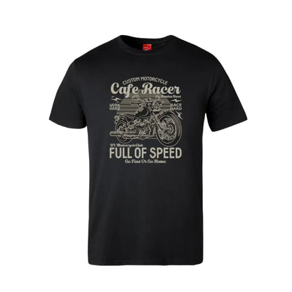 Custom Motorcycle Cafe Racer Full Of Speed Cotton T-Shirt