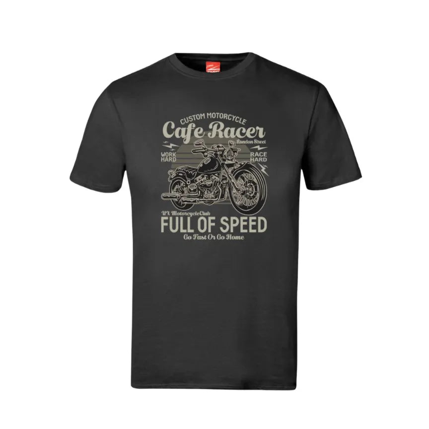 Custom Motorcycle Cafe Racer Full Of Speed Cotton T-Shirt