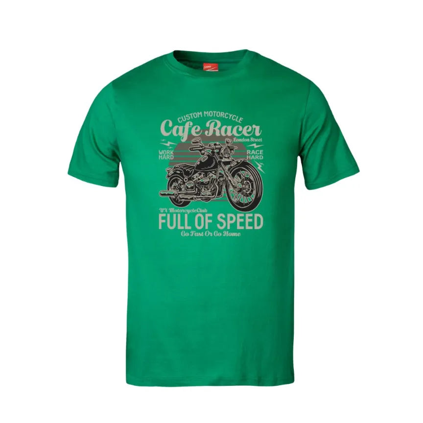 Custom Motorcycle Cafe Racer Full Of Speed Cotton T-Shirt
