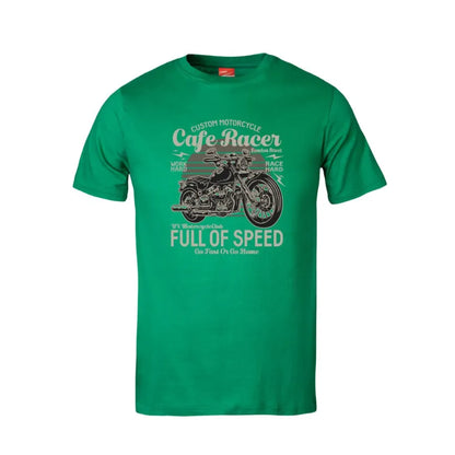 Custom Motorcycle Cafe Racer Full Of Speed Cotton T-Shirt