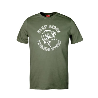 Even Jesus Had A Fishing Story Cotton T-Shirt