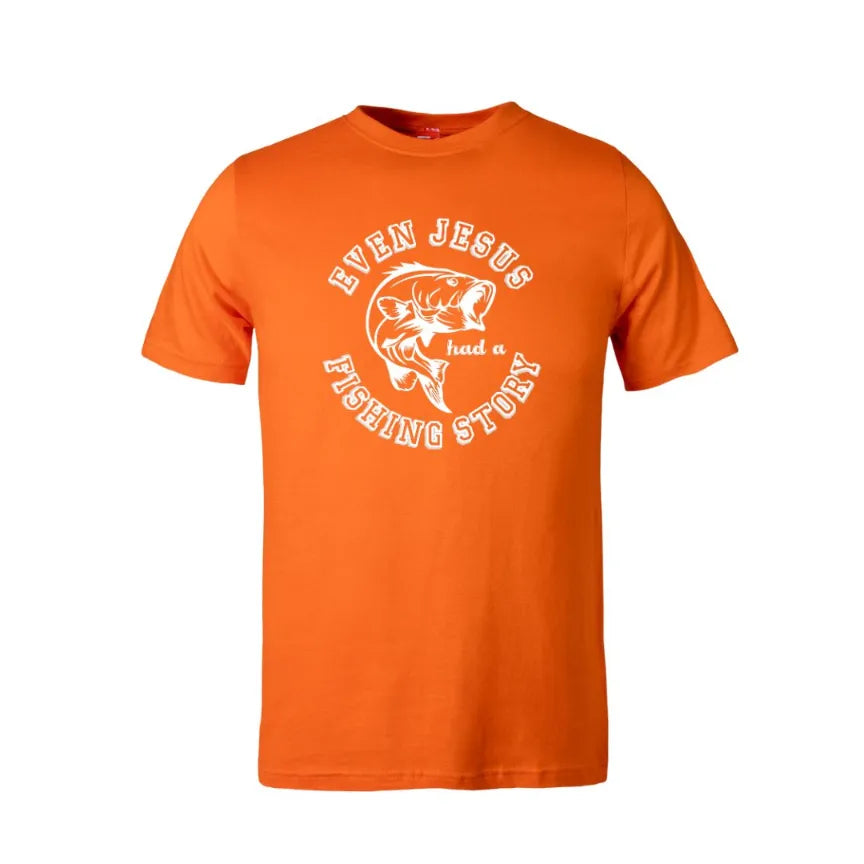 Even Jesus Had A Fishing Story Cotton T-Shirt