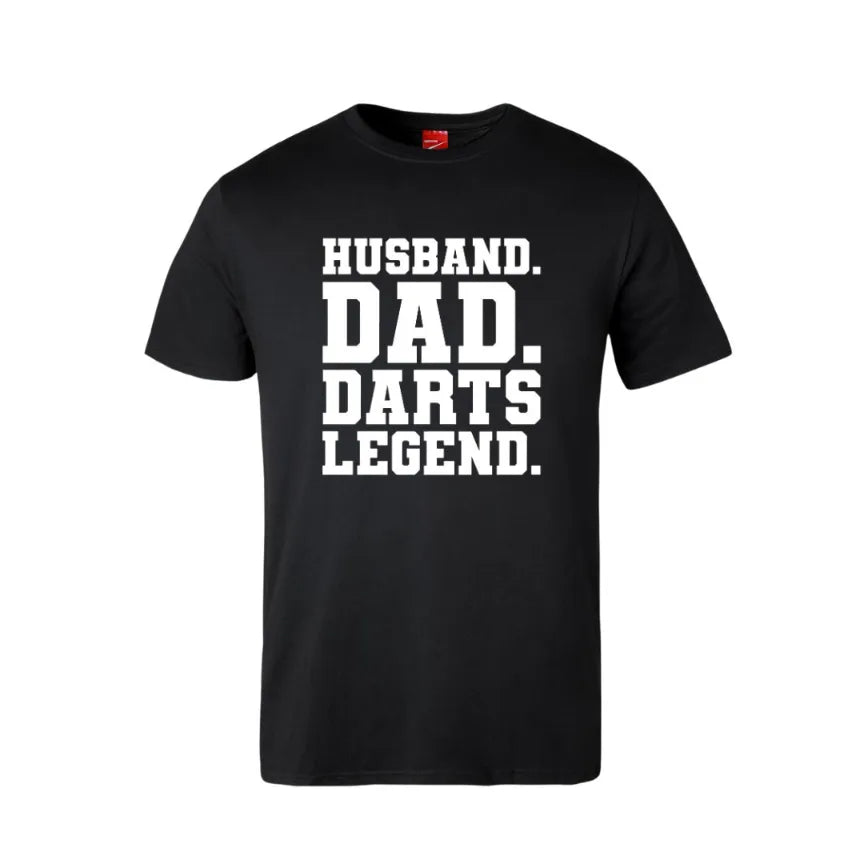 Husband Dad Darts Legend Cotton T-Shirt