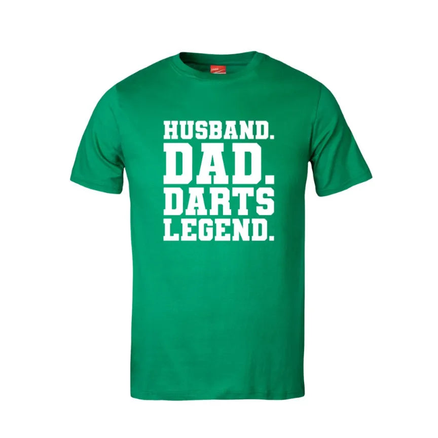 Husband Dad Darts Legend Cotton T-Shirt