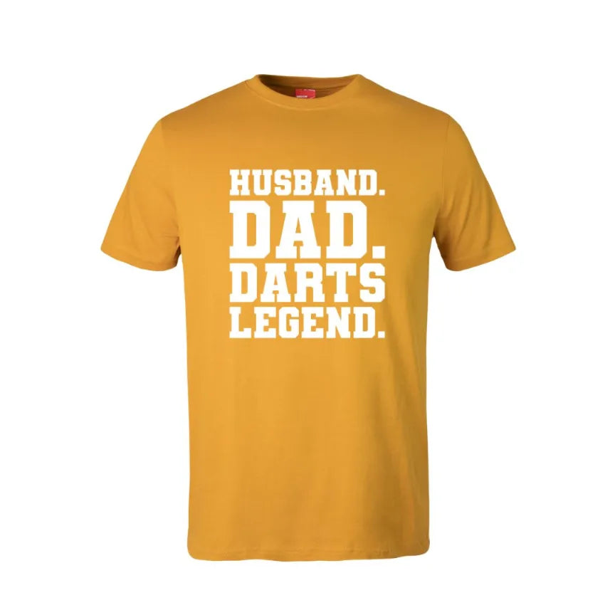 Husband Dad Darts Legend Cotton T-Shirt