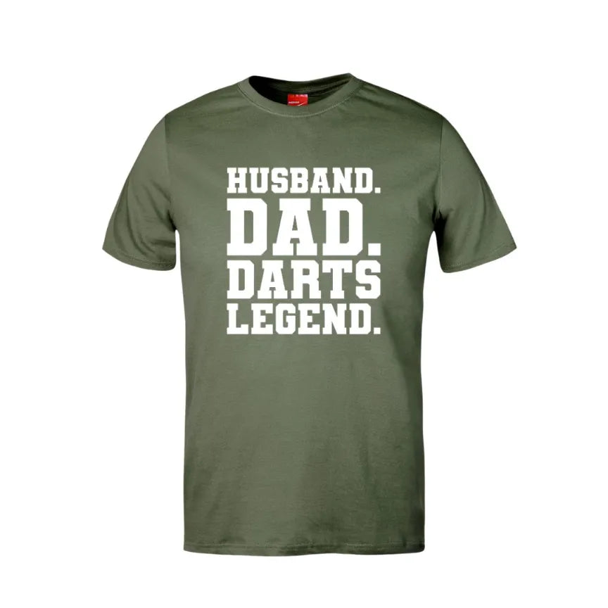 Husband Dad Darts Legend Cotton T-Shirt