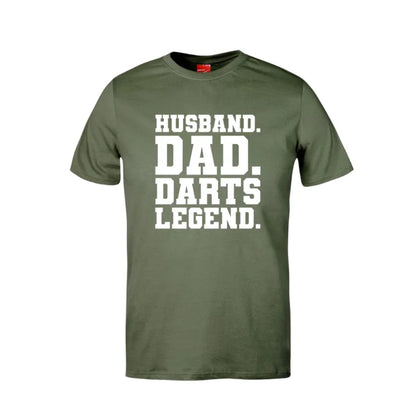 Husband Dad Darts Legend Cotton T-Shirt