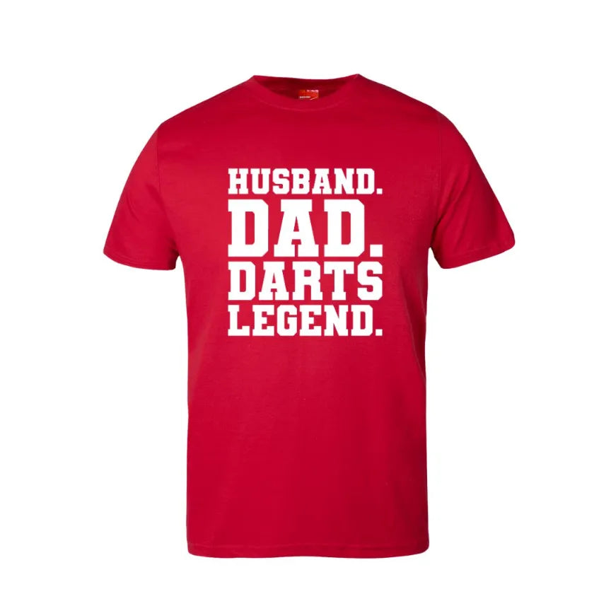 Husband Dad Darts Legend Cotton T-Shirt