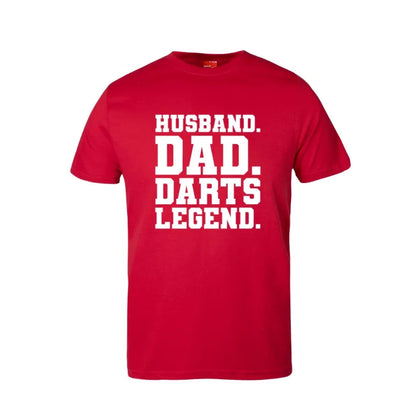 Husband Dad Darts Legend Cotton T-Shirt