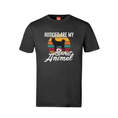 Huskies Are My Spirit Animal Cotton T-Shirt