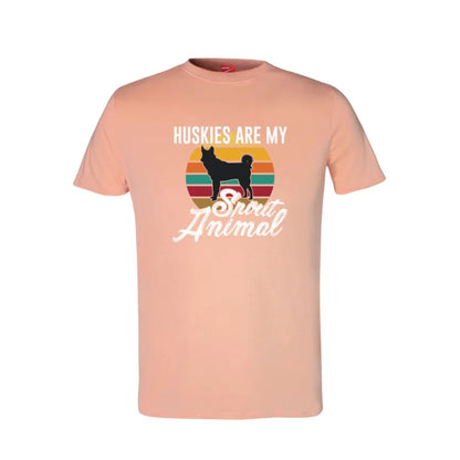 Huskies Are My Spirit Animal Cotton T-Shirt