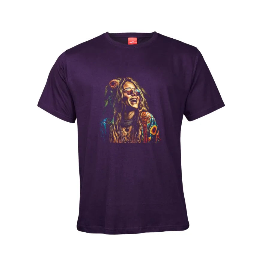 Janis Joplin Colourful Cotton T-Shirt