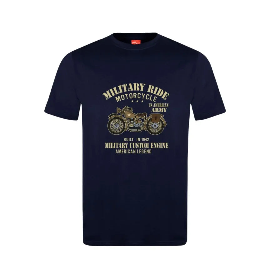 Military Ride Motorcycle Cotton T-Shirt