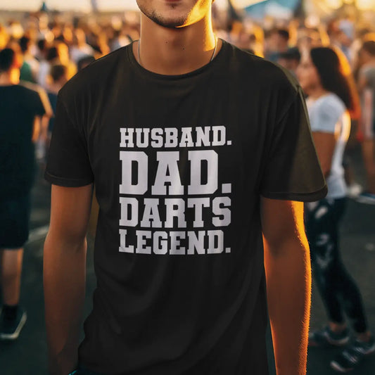 Husband Dad Darts Legend Cotton T-Shirt