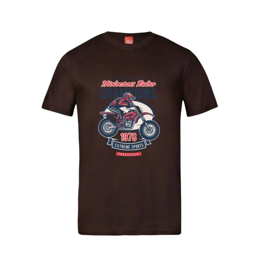 Motocross Retro Champions Cotton T-Shirt