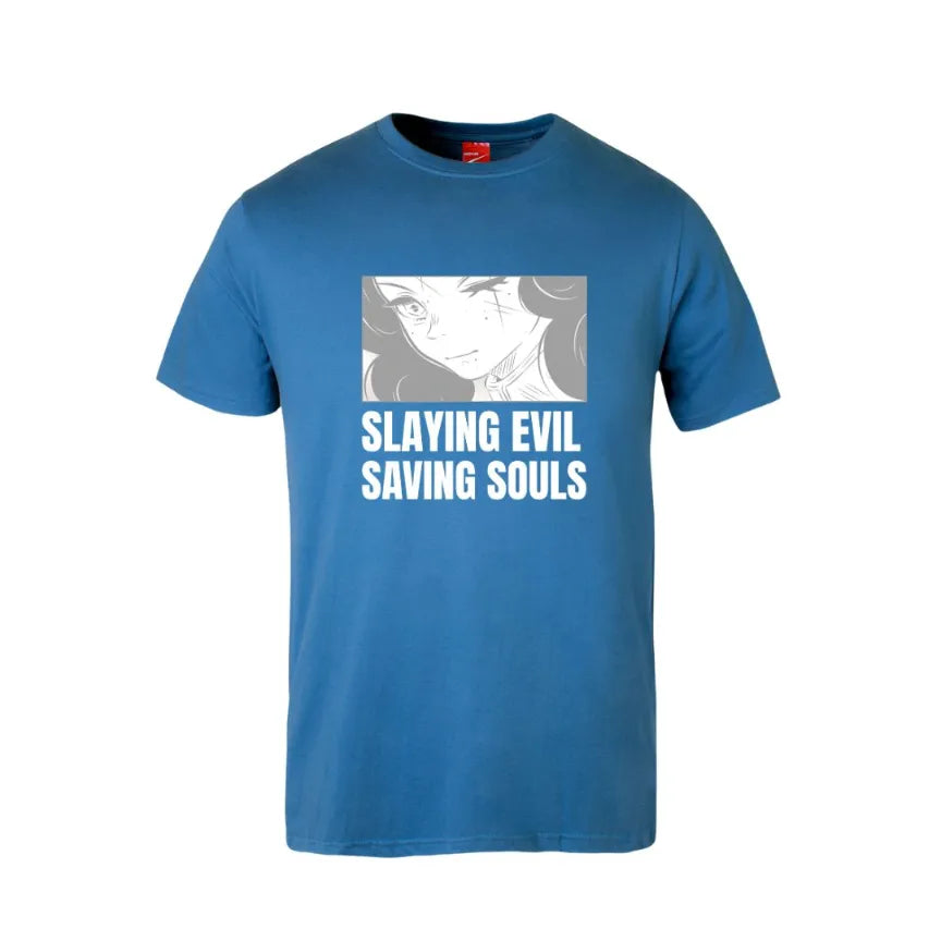 Slaying Evil Saving Souls Cotton T-Shirt