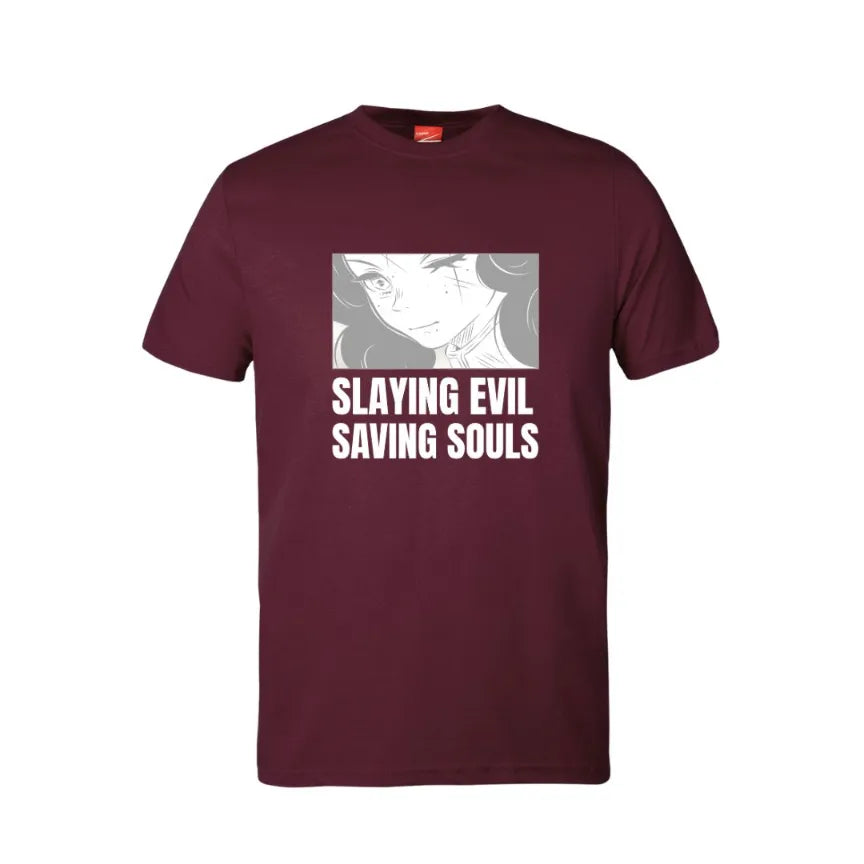 Slaying Evil Saving Souls Cotton T-Shirt