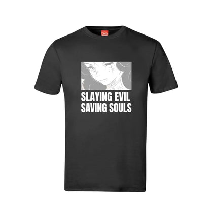 Slaying Evil Saving Souls Cotton T-Shirt