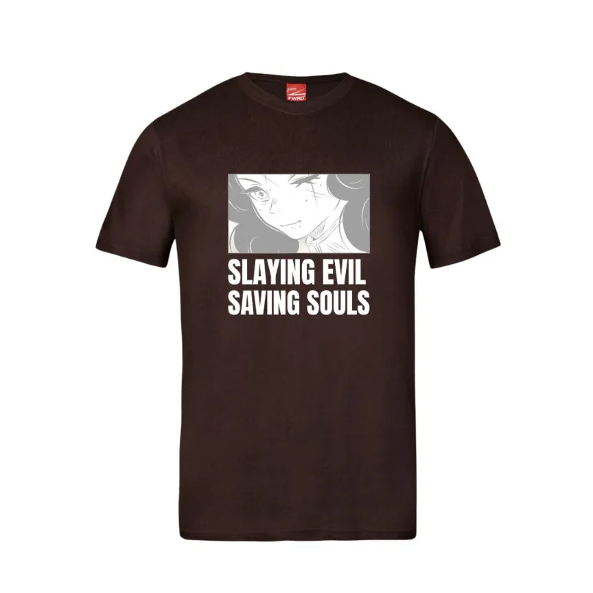 Slaying Evil Saving Souls Cotton T-Shirt