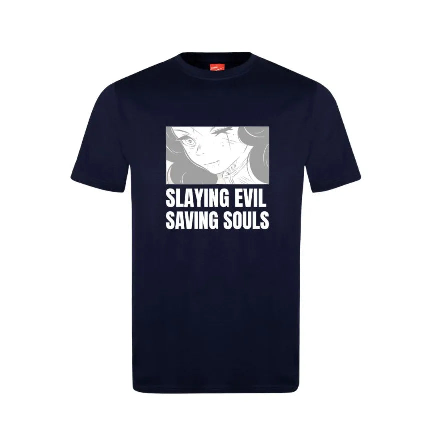 Slaying Evil Saving Souls Cotton T-Shirt