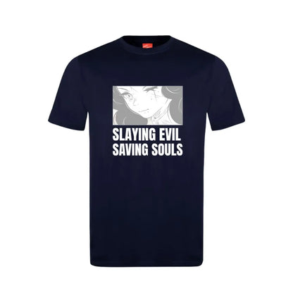 Slaying Evil Saving Souls Cotton T-Shirt