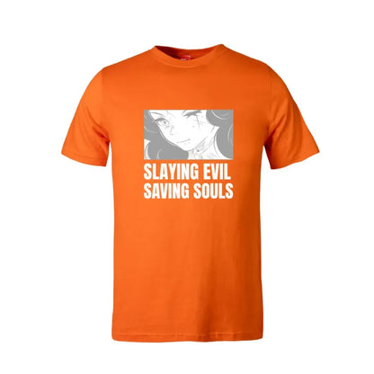 Slaying Evil Saving Souls Cotton T-Shirt