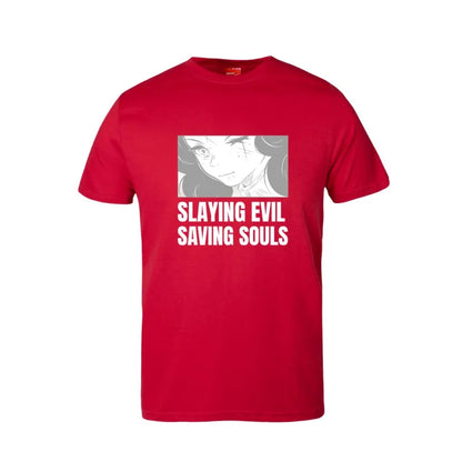 Slaying Evil Saving Souls Cotton T-Shirt