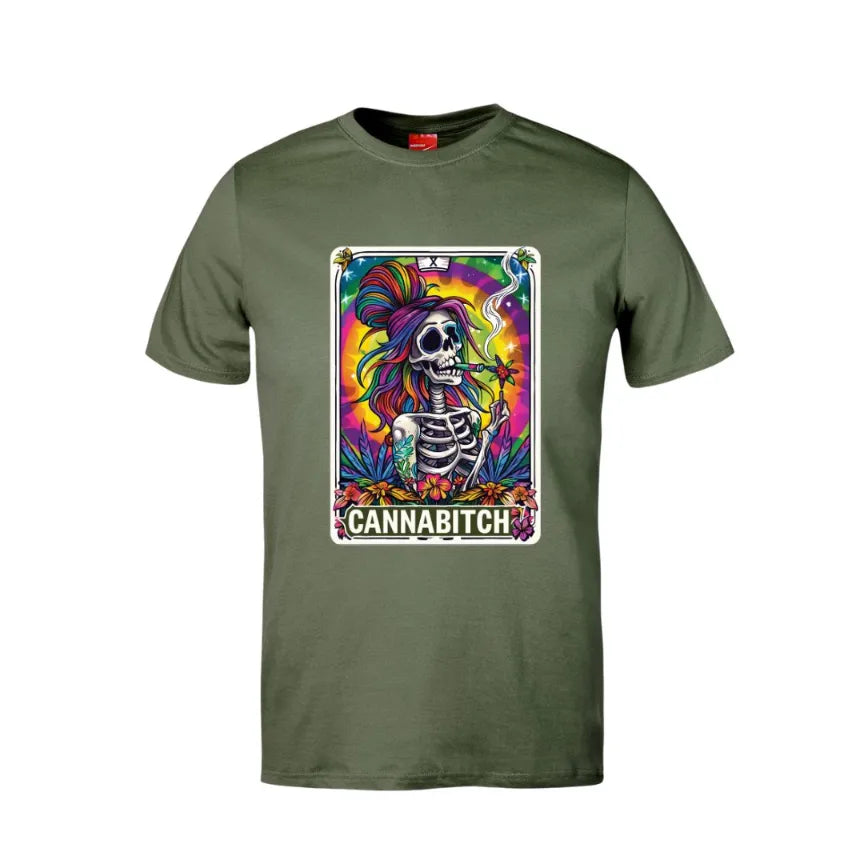 Tarot Cannabitch Cotton T-Shirt