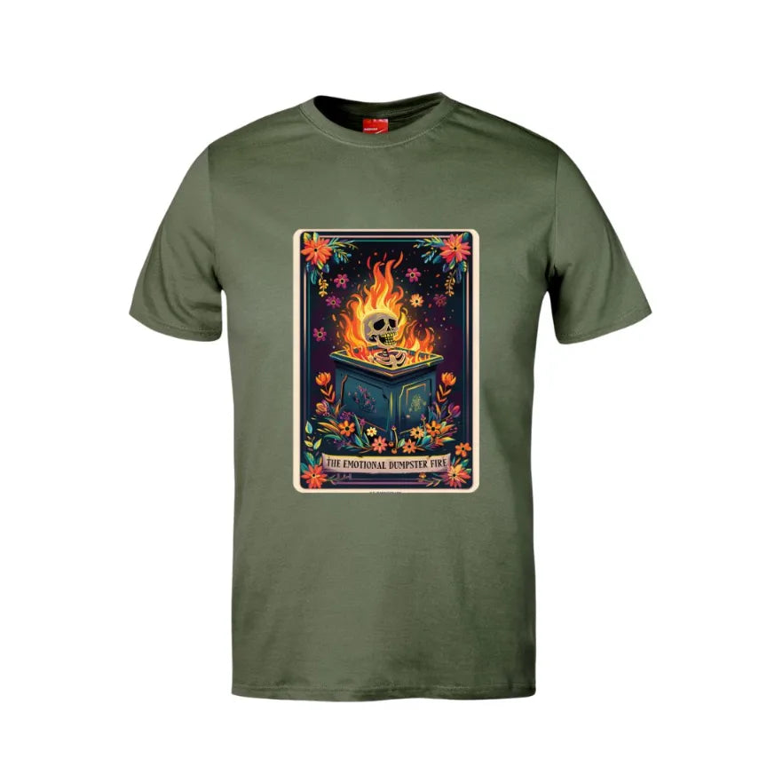 Tarot The Emotional Dumpster Fire Cotton T-Shirt
