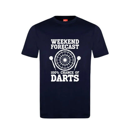 Weekend Forecast 100% Chance Of Darts Cotton T-Shirt