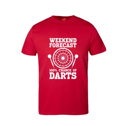 Weekend Forecast 100% Chance Of Darts Cotton T-Shirt